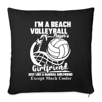 Beach Volleyball Girlfriend Cooler - Sofa pillowcase 17,3'' x 17,3'' (45 x 45 cm) - black - Front