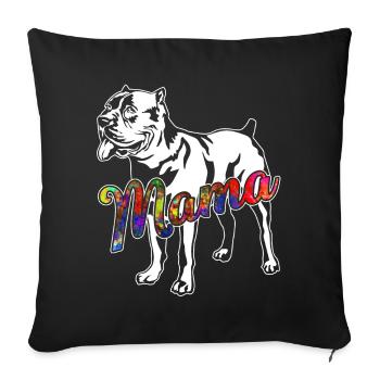 Cane corso Cane corso Mama - Sofa pillowcase 17,3'' x 17,3'' (45 x 45 cm) - black - Front
