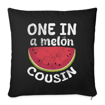 Cousin pastèque - Housse de coussin décorative 45 x 45 cm - noir - Devant
