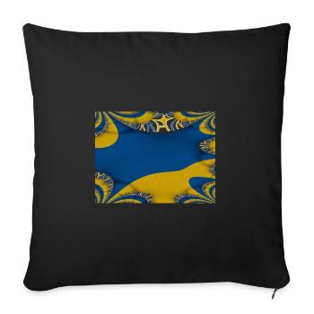 Ukraine Flag Art Design Kiev - Sofa pillowcase 17,3'' x 17,3'' (45 x 45 cm) - black - Front
