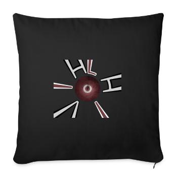 Latvia Flag Riga - Sofa pillowcase 17,3'' x 17,3'' (45 x 45 cm) - black - Front