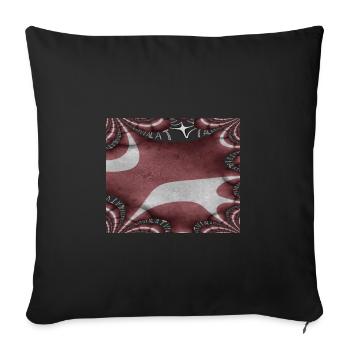 Latvia Flag Riga - Sofa pillowcase 17,3'' x 17,3'' (45 x 45 cm) - black - Front