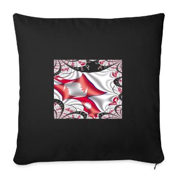 Nepal Flag Kathmandu Himalayan Harmony - Sofa pillowcase 17,3'' x 17,3'' (45 x 45 cm) - black - Front