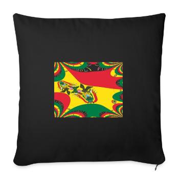 Drapeau de la Bolivie La Paz - Housse de coussin décorative 45 x 45 cm - noir - Devant