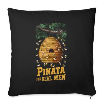 Pinata pour les vrais hommes - Housse de coussin décorative 45 x 45 cm - noir - Devant
