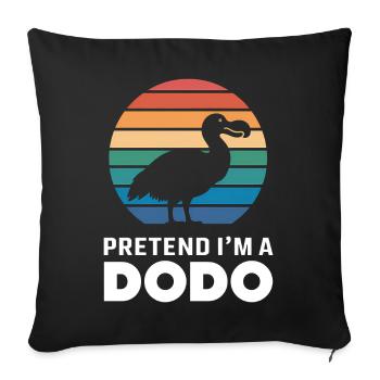 Dodo Dire Dodo Oiseau Drôle Dodo Cadeau - Housse de coussin décorative 45 x 45 cm - noir - Devant