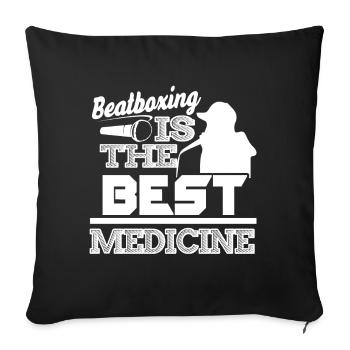 Beatboxing Is The Best Medicine - Sofa pillowcase 17,3'' x 17,3'' (45 x 45 cm) - black - Front