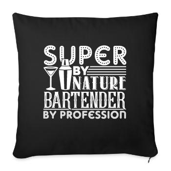 Bartender Bartender By Profession - Sofa pillowcase 17,3'' x 17,3'' (45 x 45 cm) - black - Front