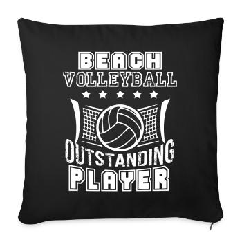 Beach Volleyball Outstanding Player - Sofa pillowcase 17,3'' x 17,3'' (45 x 45 cm) - black - Front