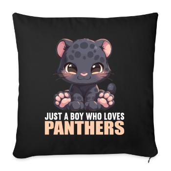 Panthers Panther - Sofa pillowcase 17,3'' x 17,3'' (45 x 45 cm) - black - Front