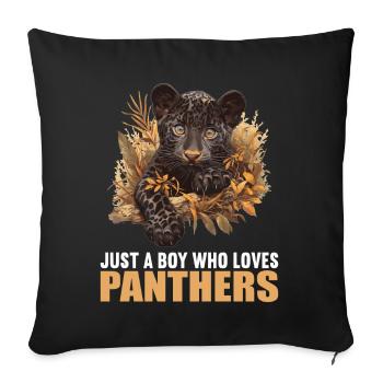 Panthers Panther - Sofa pillowcase 17,3'' x 17,3'' (45 x 45 cm) - black - Front
