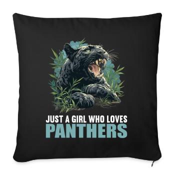 Panthers Panther - Sofa pillowcase 17,3'' x 17,3'' (45 x 45 cm) - black - Front