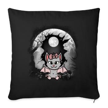 Halloween Bat Bats Kids Child - Sofa pillowcase 17,3'' x 17,3'' (45 x 45 cm) - black - Front