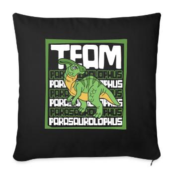 Team Parasaurolophini Dinosaur Hadrosauridae - Sofa pillowcase 17,3'' x 17,3'' (45 x 45 cm) - black - Front