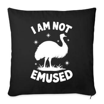 Emu Saying Australia Emus Funny Emu Gift - Sofa pillowcase 17,3'' x 17,3'' (45 x 45 cm) - black - Front