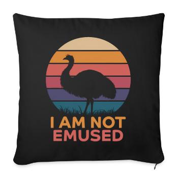 Emu Saying Australia Emus Funny Emu Gift - Sofa pillowcase 17,3'' x 17,3'' (45 x 45 cm) - black - Front