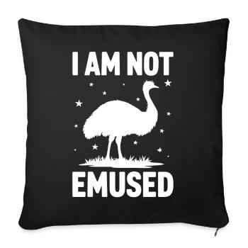 Emu Saying Australia Emus Funny Emu Gift - Sofa pillowcase 17,3'' x 17,3'' (45 x 45 cm) - black - Front