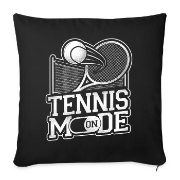 Drôle de joueur de tennis Raquette Tennis - Housse de coussin décorative 45 x 45 cm - noir - Devant