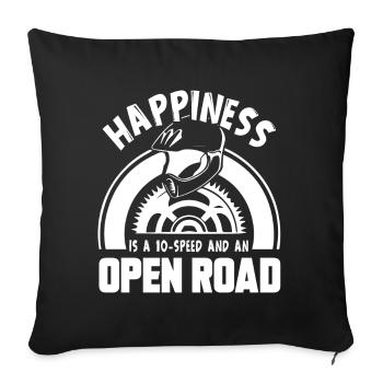 Bicycle Bicycle Happiness - Sofa pillowcase 17,3'' x 17,3'' (45 x 45 cm) - black - Front