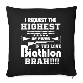Biathlon Love Biathlon - Sofa pillowcase 17,3'' x 17,3'' (45 x 45 cm) - black - Front