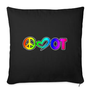Occupational Therapy Peace - Sofa pillowcase 17,3'' x 17,3'' (45 x 45 cm) - black - Front
