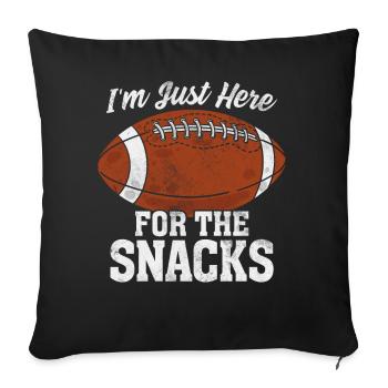 Je suis juste là pour les collations Funny FFL Fantasy - Housse de coussin décorative 45 x 45 cm - noir - Devant