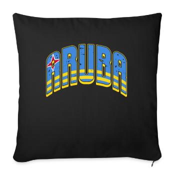 Aruba Caribbean Summer Ocean Beach Gift - Sofa pillowcase 17,3'' x 17,3'' (45 x 45 cm) - black - Front