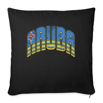 Aruba - Sofa pillowcase 17,3'' x 17,3'' (45 x 45 cm) - black - Front