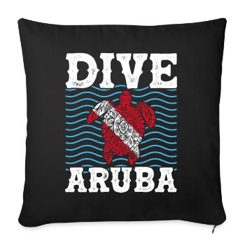 Aruba Caribbean Summer Ocean Beach Gift - Sofa pillowcase 17,3'' x 17,3'' (45 x 45 cm) - black - Front