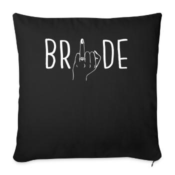 Hen bachelorette party bride - Sofa pillowcase 17,3'' x 17,3'' (45 x 45 cm) - black - Front