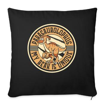 My Beak Is Unique Parasaurolophini Dinosaur - Sofa pillowcase 17,3'' x 17,3'' (45 x 45 cm) - black - Front