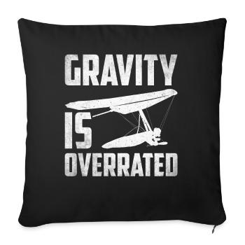 Hang gliding Paragliding hang gliding - Sofa pillowcase 17,3'' x 17,3'' (45 x 45 cm) - black - Front