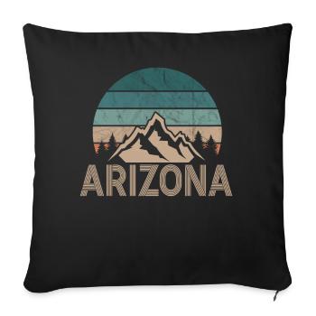 Arizona State Sedona Phoenix Grand Canyon AZ - Sofa pillowcase 17,3'' x 17,3'' (45 x 45 cm) - black - Front