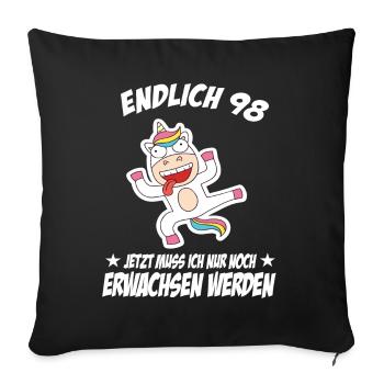98 Birthday Positive Sayings for 98 Birthday - Sofa pillowcase 17,3'' x 17,3'' (45 x 45 cm) - black - Front