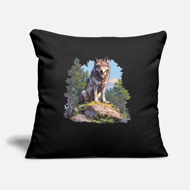 Wölfe Wolf Sofakissenbezug 45 x 45 cm