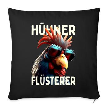 Chickens Whisperer Rooster Chicken Daddy Farmer Chicken - Sofa pillowcase 17,3'' x 17,3'' (45 x 45 cm) - black - Front