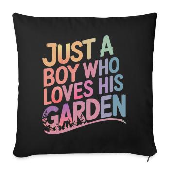Gardener Garden Plants Gardening - Sofa pillowcase 17,3'' x 17,3'' (45 x 45 cm) - black - Front