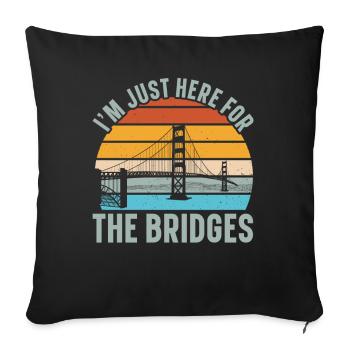 Bridge Engineer Bridge Construction Civil Engineering - Sofa pillowcase 17,3'' x 17,3'' (45 x 45 cm) - black - Front