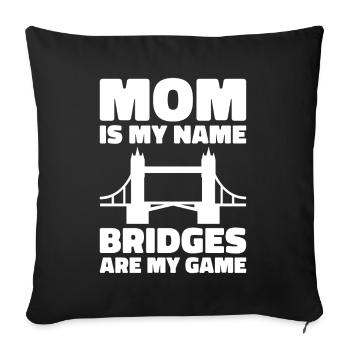 Bridge Engineer Bridge Construction Civil Engineering - Sofa pillowcase 17,3'' x 17,3'' (45 x 45 cm) - black - Front