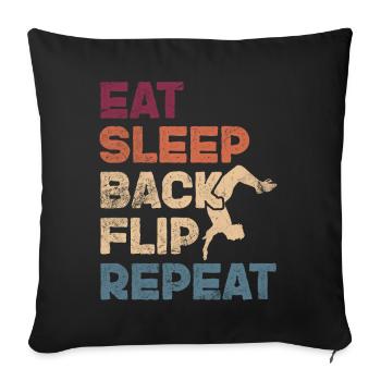 Backflip - Sofa pillowcase 17,3'' x 17,3'' (45 x 45 cm) - black - Front