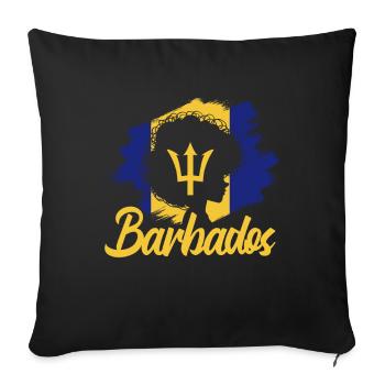 Barbados Caribbean Bajan Holiday Gift - Sofa pillowcase 17,3'' x 17,3'' (45 x 45 cm) - black - Front