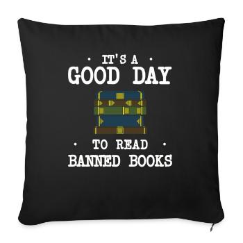 Book Books Library Reading Literature Read Books - Sofa pillowcase 17,3'' x 17,3'' (45 x 45 cm) - black - Front