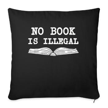 Book Books Library Reading Literature Read Books - Sofa pillowcase 17,3'' x 17,3'' (45 x 45 cm) - black - Front