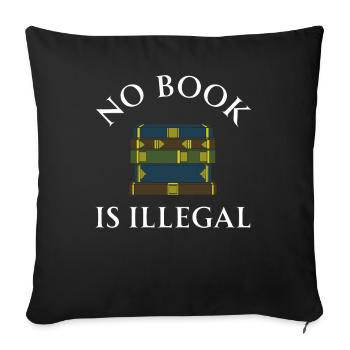 Book Books Library Reading Literature Read Books - Sofa pillowcase 17,3'' x 17,3'' (45 x 45 cm) - black - Front