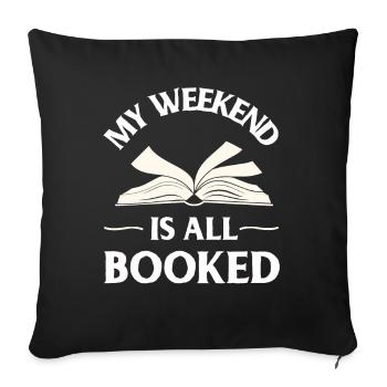 Book Books Library Reading Literature Read Books - Sofa pillowcase 17,3'' x 17,3'' (45 x 45 cm) - black - Front