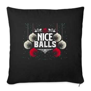 Christmas Nice Balls - Sofa pillowcase 17,3'' x 17,3'' (45 x 45 cm) - black - Front