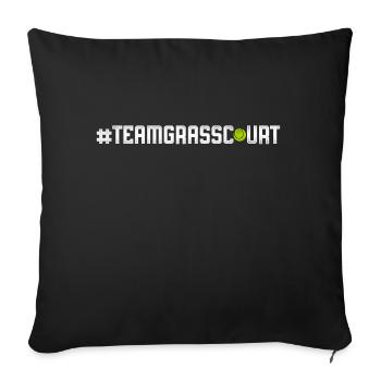 Raquette de joueur de tennis drôle - Housse de coussin décorative 45 x 45 cm - noir - Devant