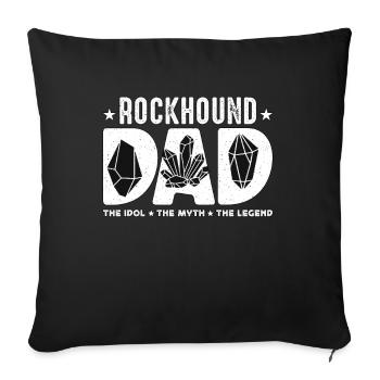 Rockhound Dad L’idole Le mythe Collectionneur de fossiles - Housse de coussin décorative 45 x 45 cm - noir - Devant