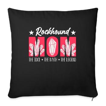 Rockhound Mom L’idole Le mythe Le paléontologue - Housse de coussin décorative 45 x 45 cm - noir - Devant