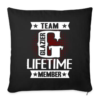 Team Glazier Lifetime Member - Sofa pillowcase 17,3'' x 17,3'' (45 x 45 cm) - black - Front